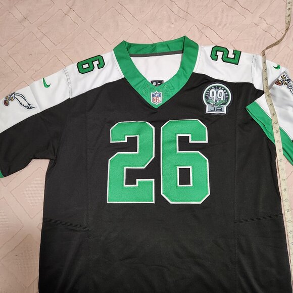 Saquon Barkley #26 Philadelphia Eagles Jersey Mens Large Green & White - Picture 2 of 3